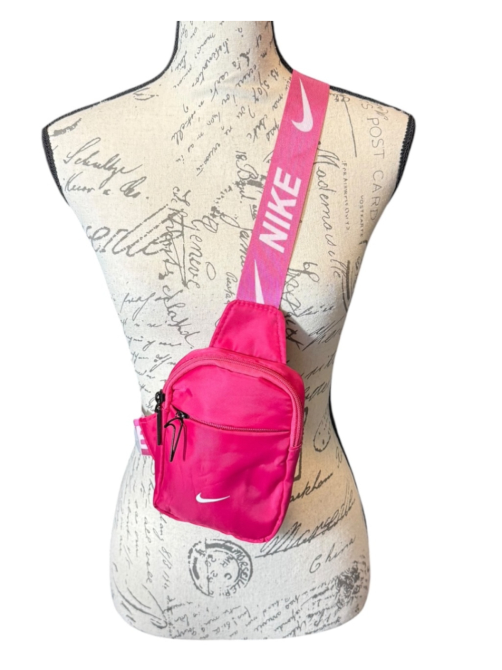 Women's Nike Crossbody Bag in Pink and White